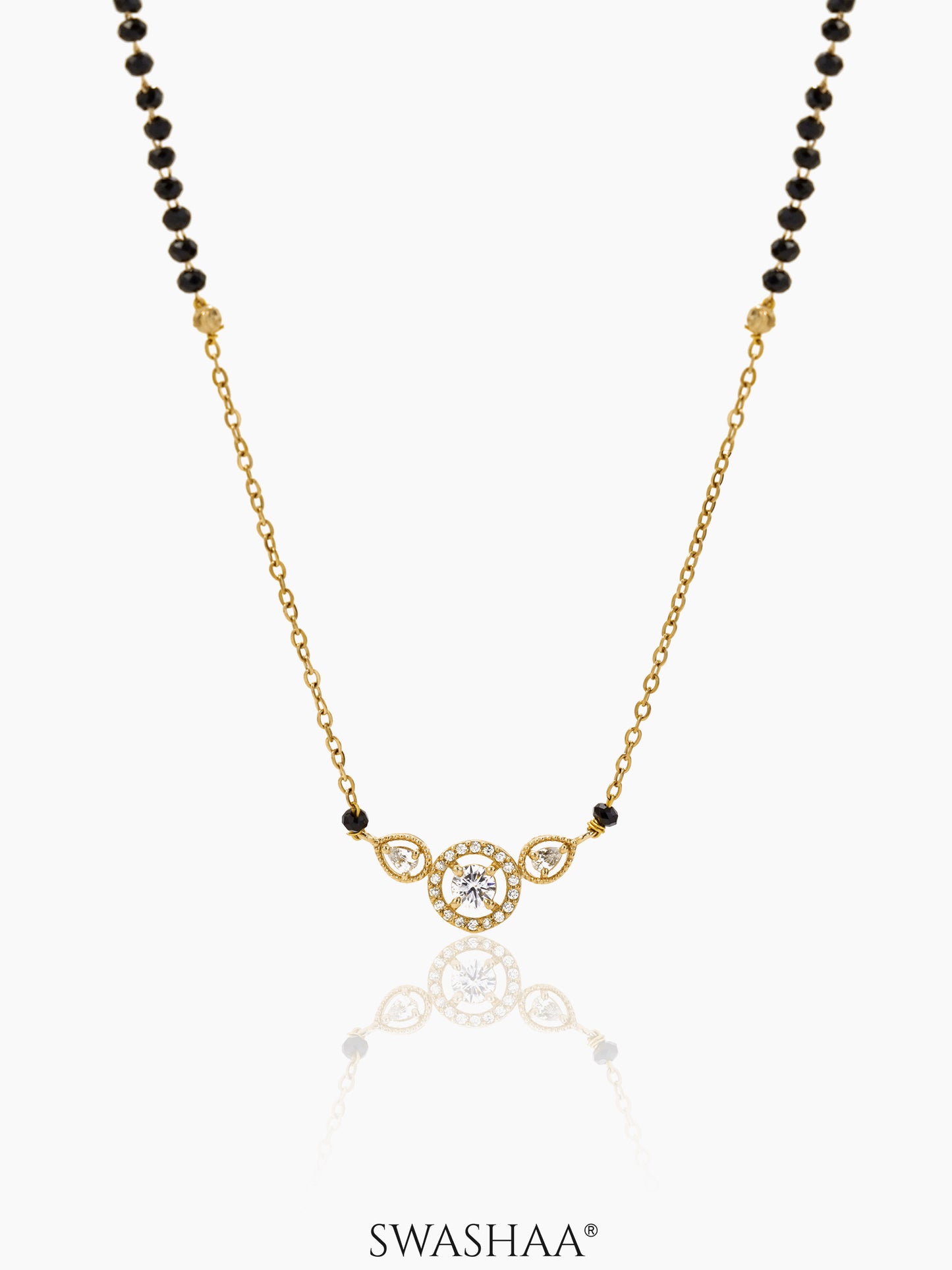 Rivya Solitaire Mangalsutra 18K Gold Plated