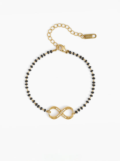 Riyana Infinity 18K Gold Plated Mangalsutra Bracelet