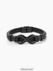 Rocky Men's Leather Bracelet Black