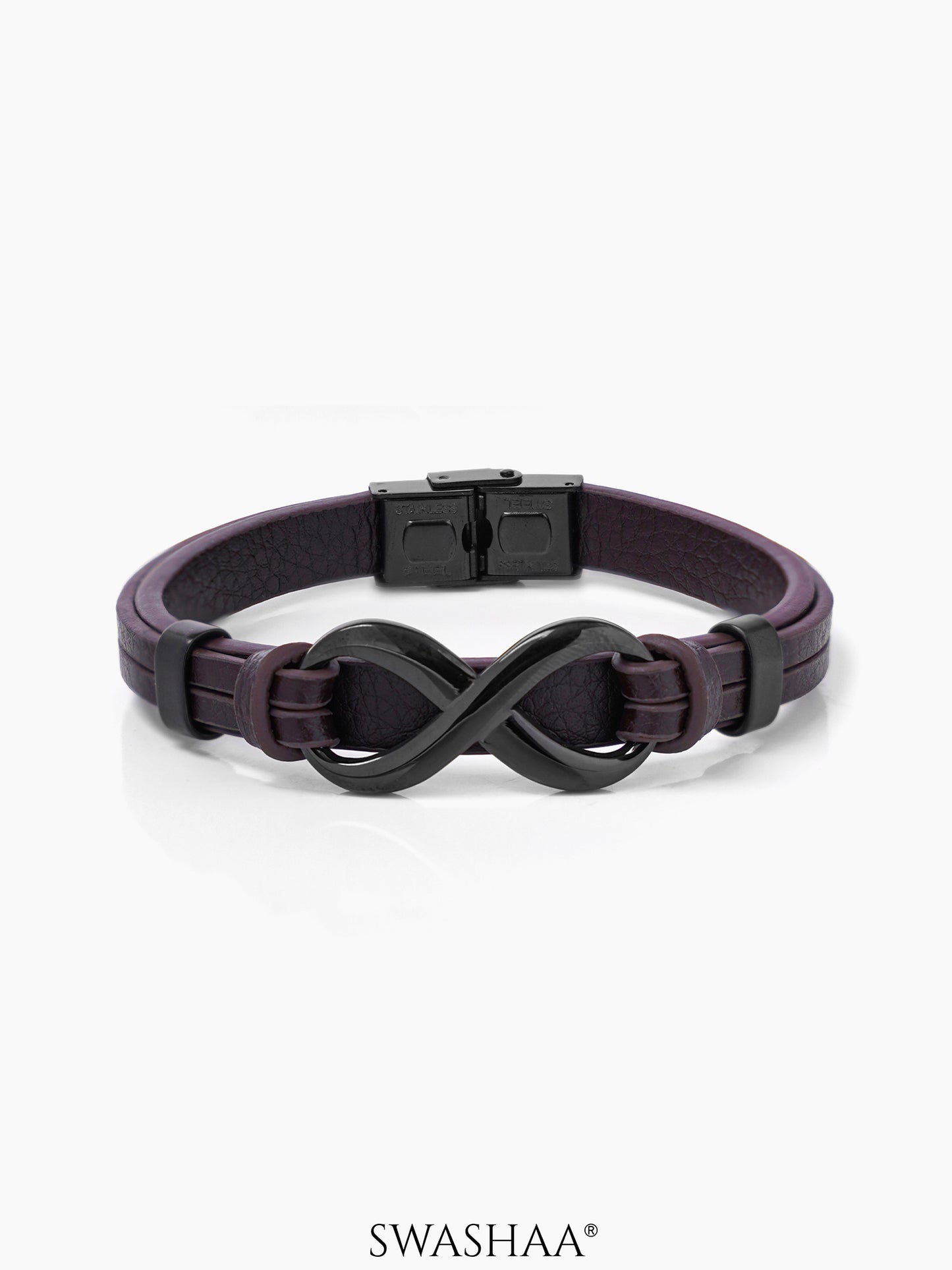 Rocky Men's Leather Bracelet Brown