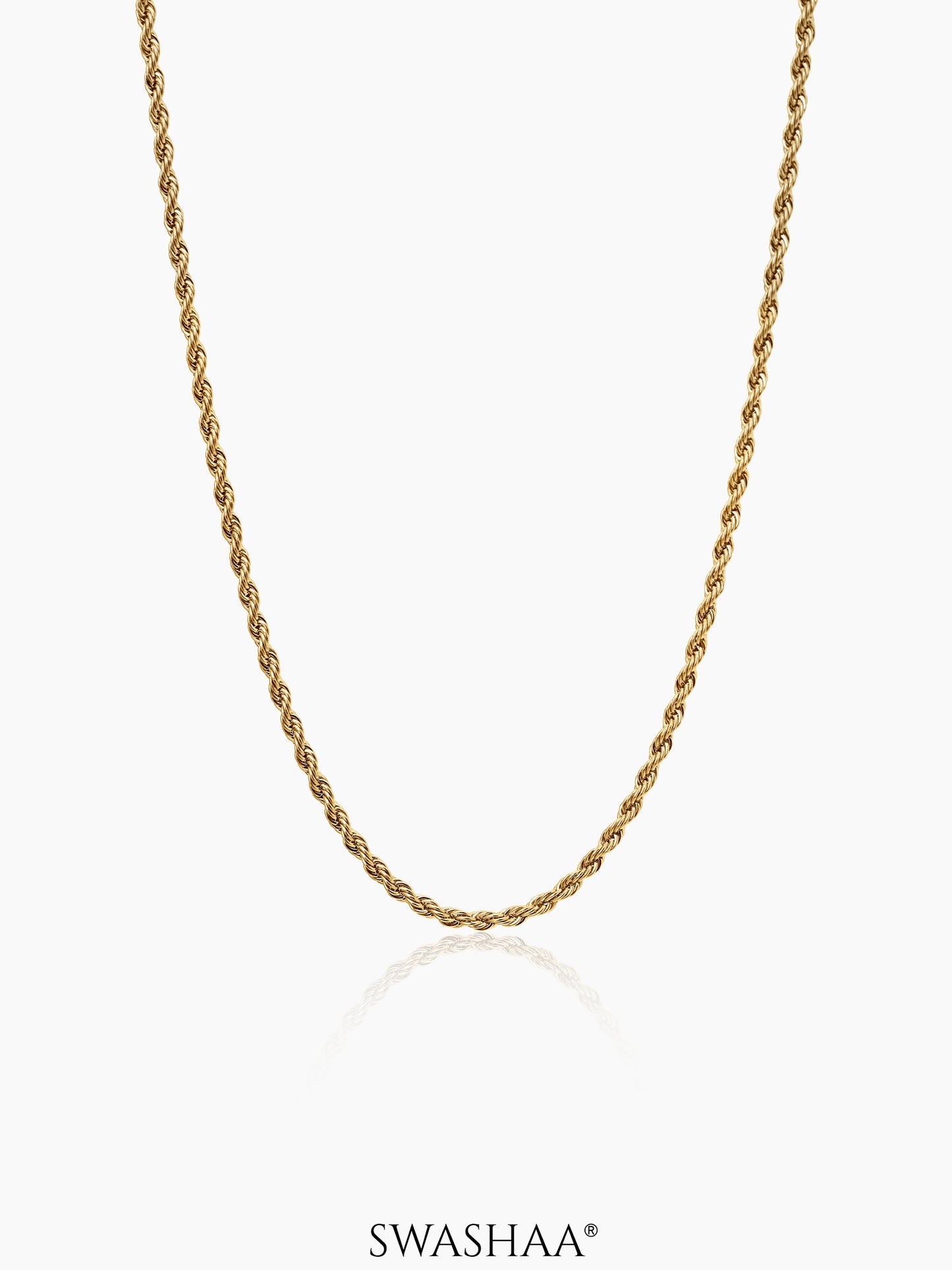 Rope Men's Chain 18K Gold Plated
