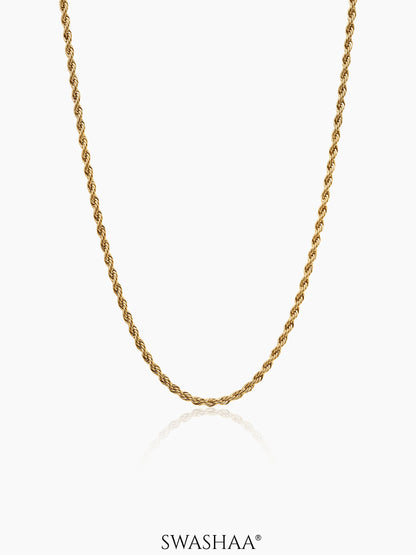 Rope Men's Chain 18K Gold Plated