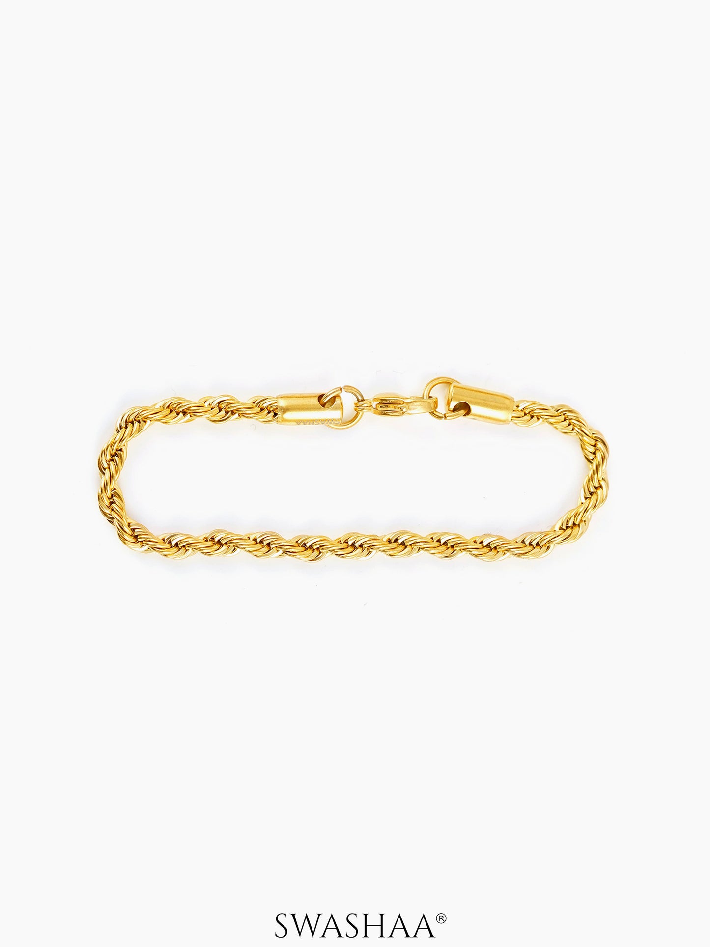 Rogan 18K Gold Plated Men's Bracelet 18K Gold Plated 4 MM