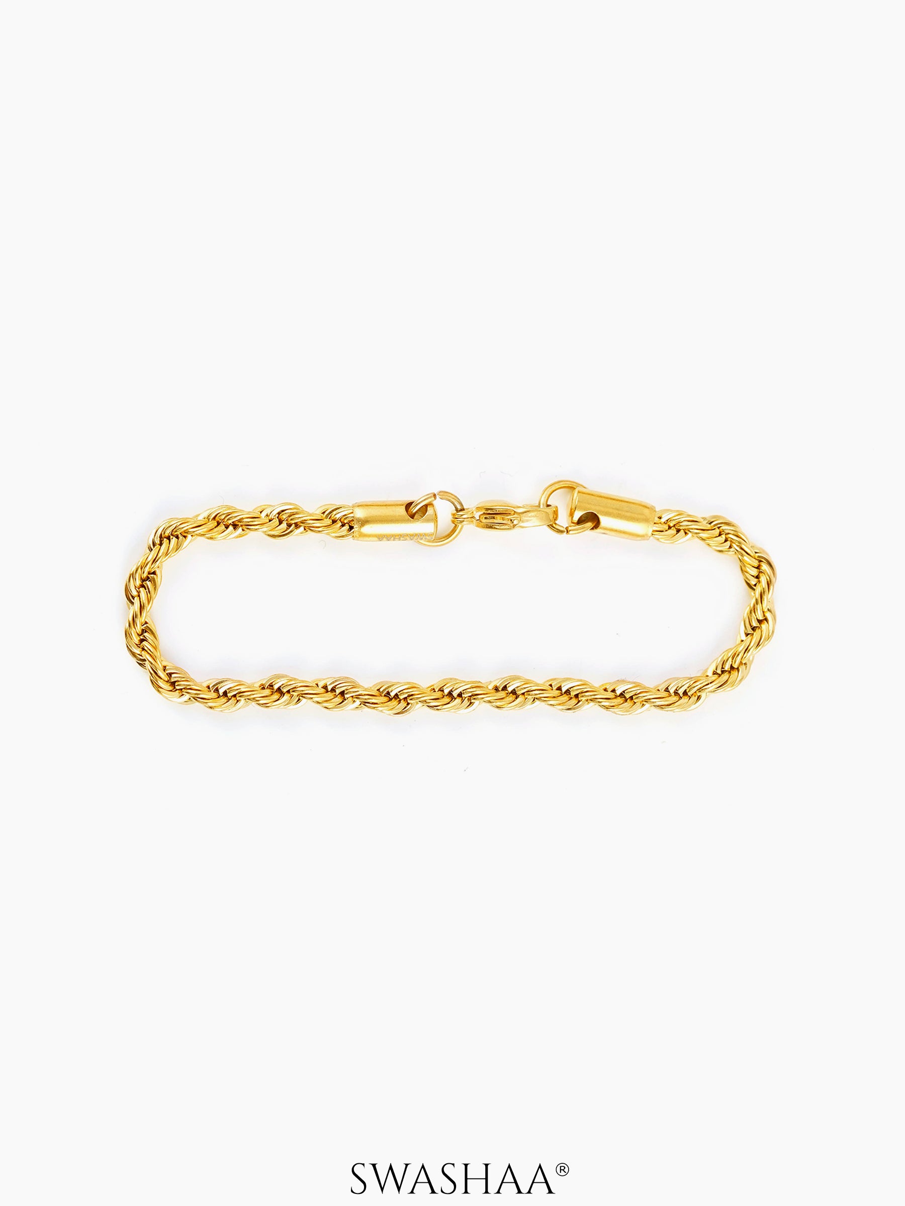 Rogan 18K Gold Plated Men's Bracelet 18K Gold Plated 4 MM