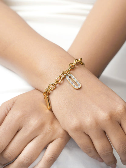 Roha Link 18K Gold Plated Bracelet