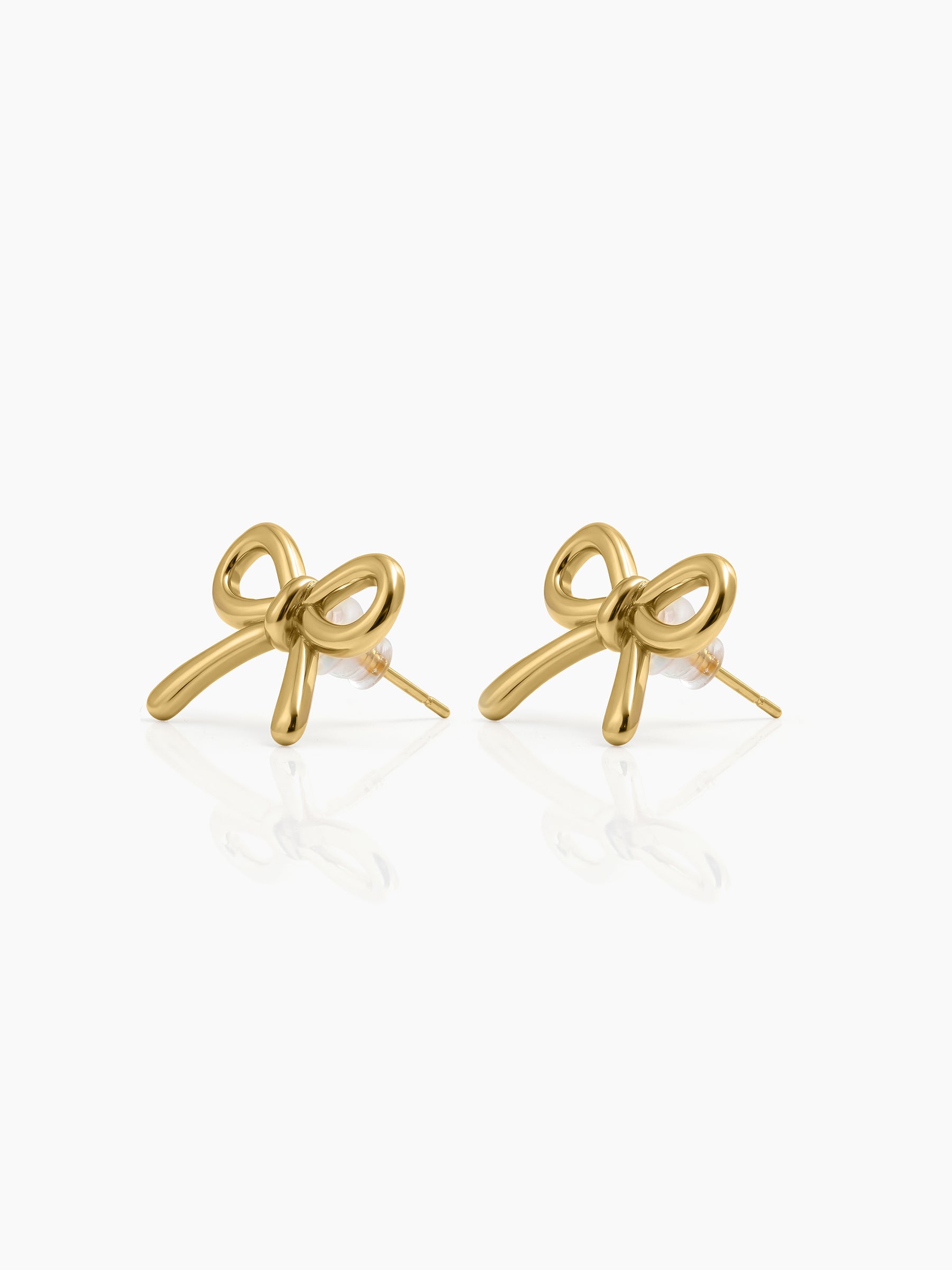 Romi Bow Earrings 18K Gold Plated