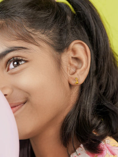 Rooh Giraffe 18K Gold Plated Kid's Earrings