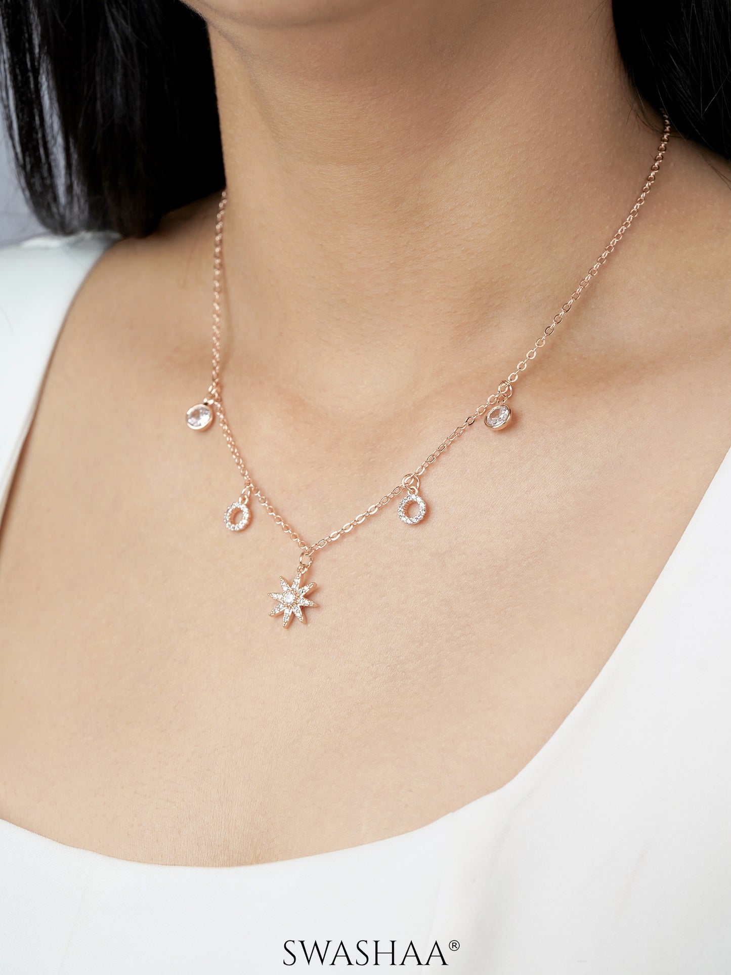 Rosa Rosegold Plated Necklace