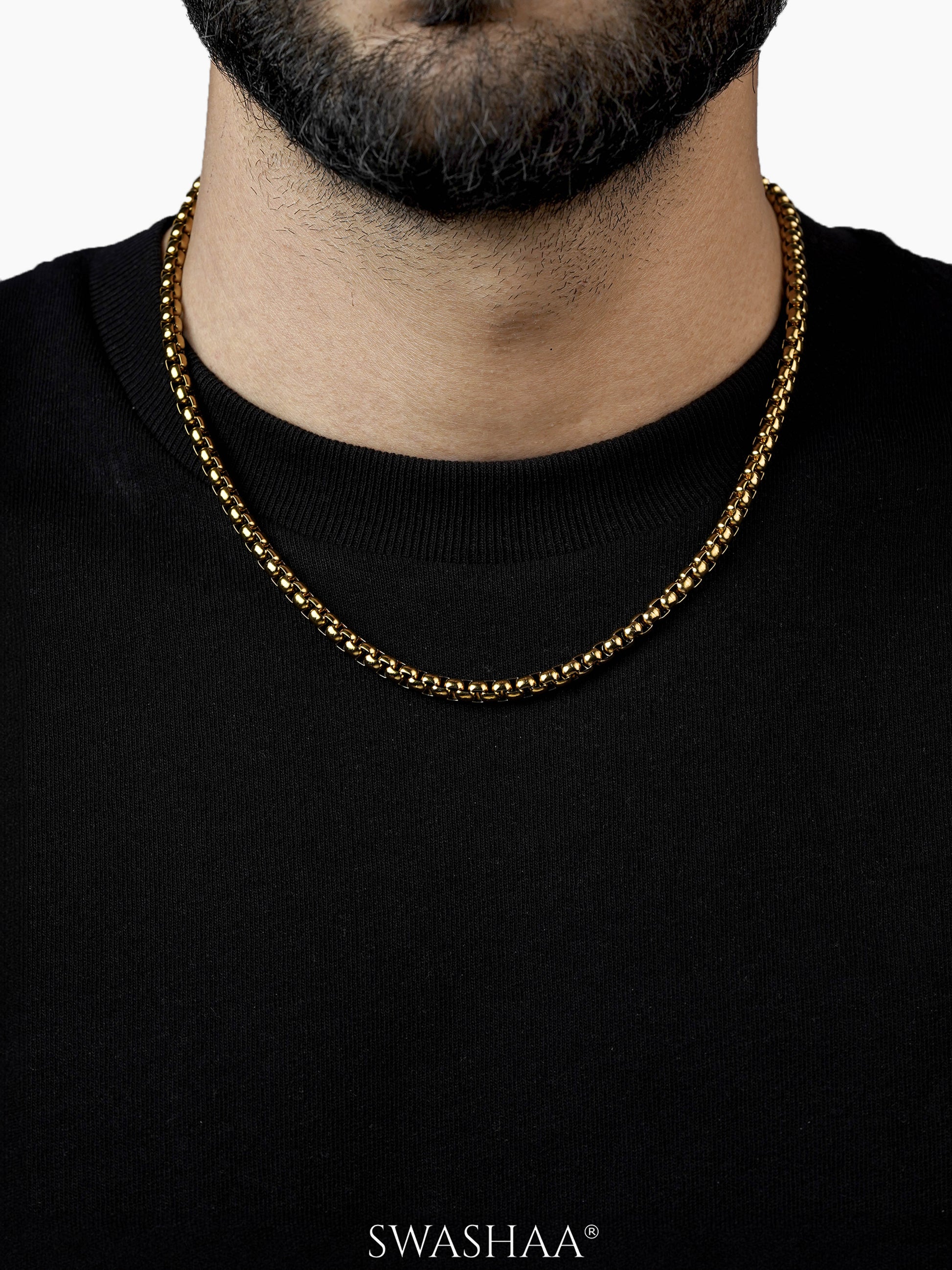 Round Box 5 MM Men's Chain