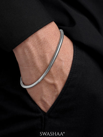 Round Snake Chain 4 MM Men's Bracelet