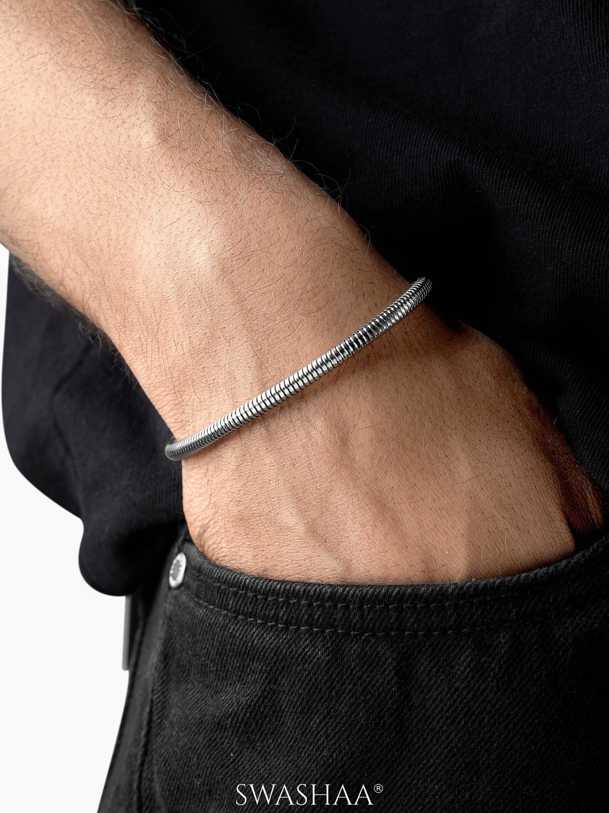 Round Rope Chain 4 MM Men's Bracelet