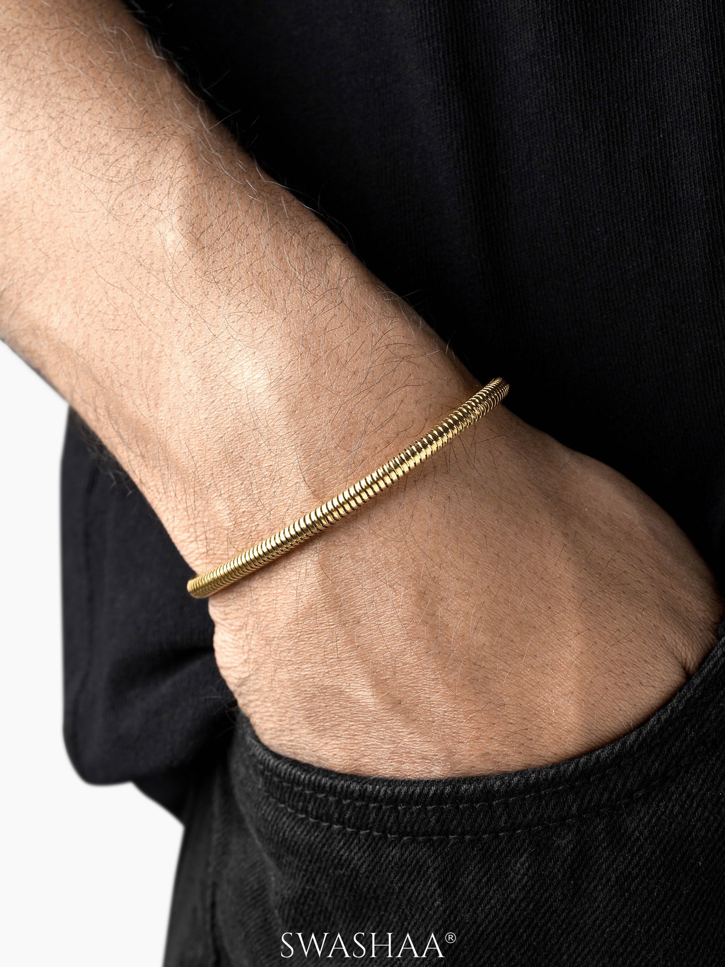 Round Rope Chain 4 MM Men's Bracelet