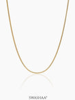 Round Snake 2 MM Men's Chain 18K Gold Plated