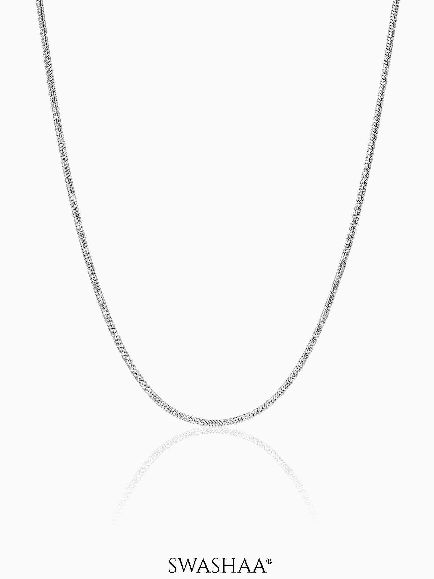 Round Snake 2 MM Men's Chain Silver