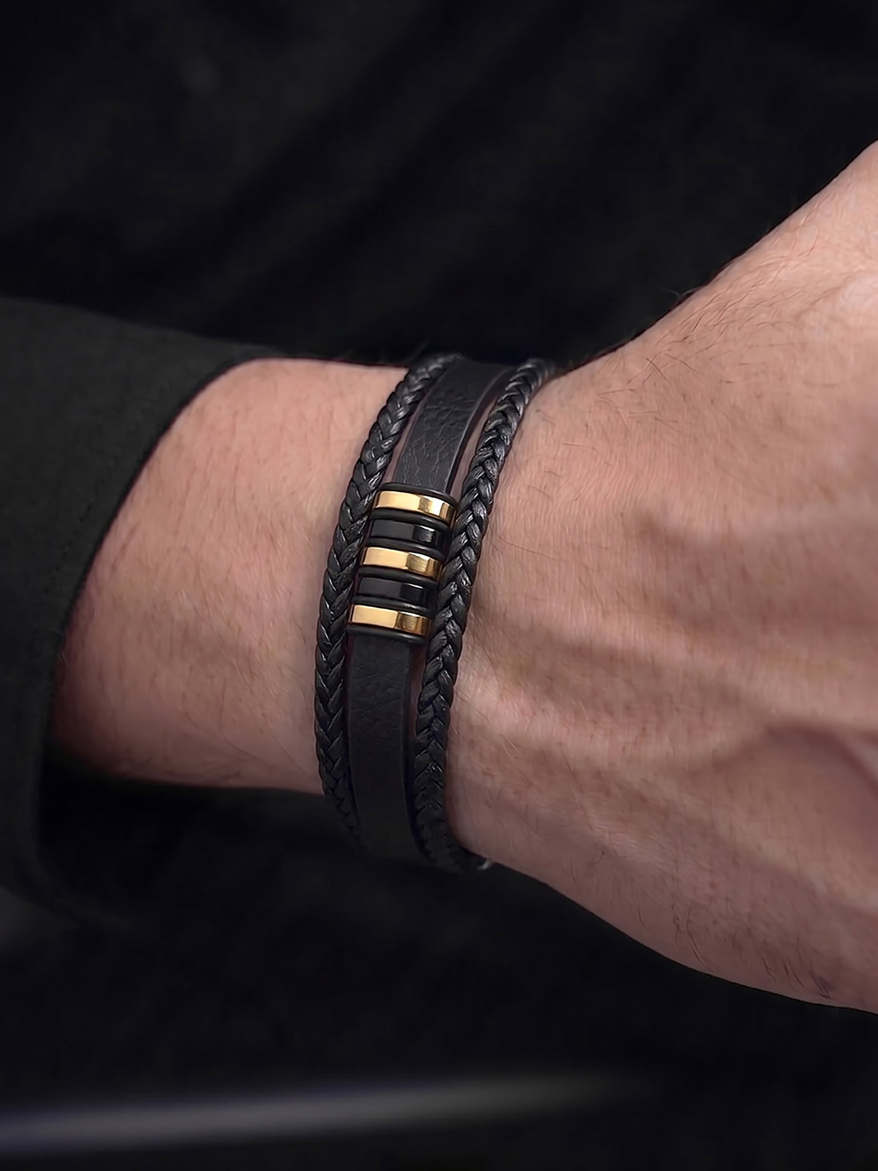 Rovek Men's Leather Bracelet