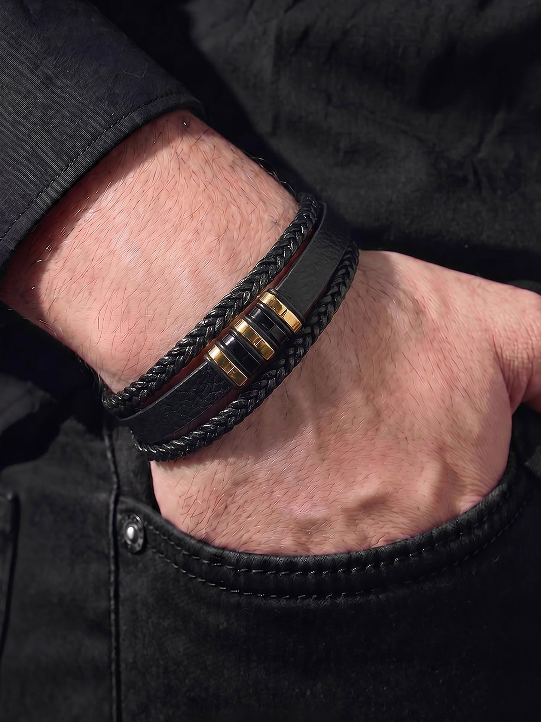 Rovek Men's Leather Bracelet
