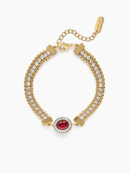 Ruby 18K Gold Plated Rakhi Gold