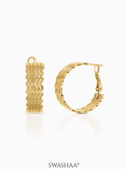 Rue 18K Gold Plated Earrings Gold