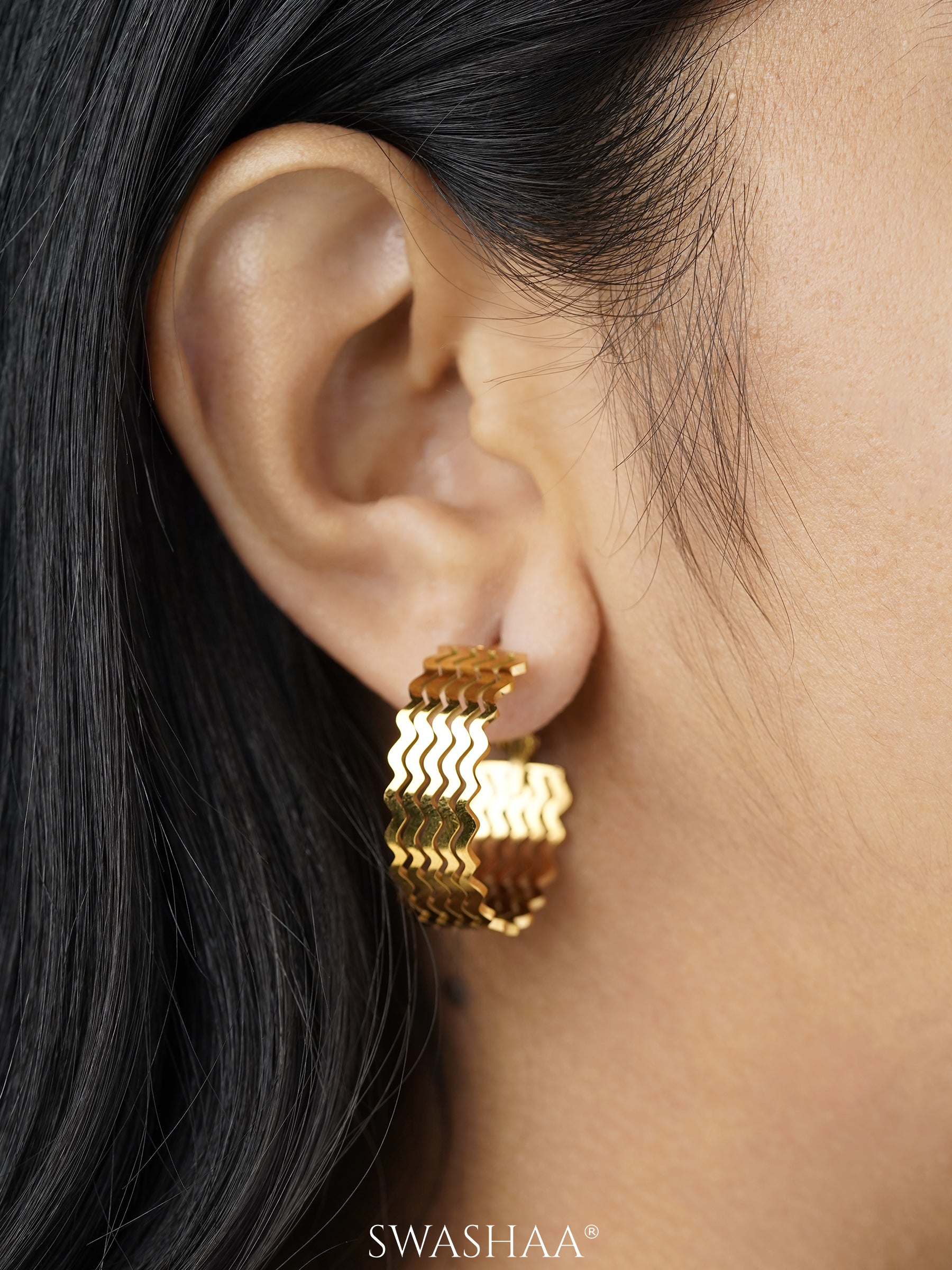 Rue 18K Gold Plated Earrings