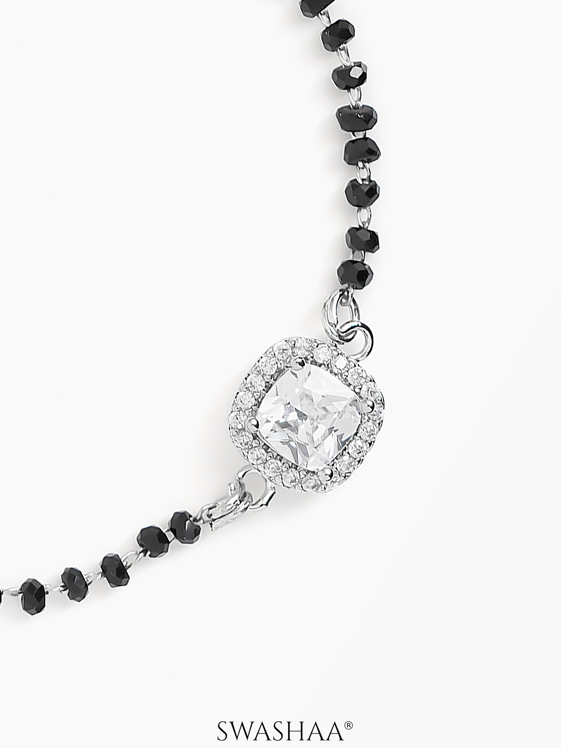 Ruvina Solitaire Halo Mangalsutra Bracelet