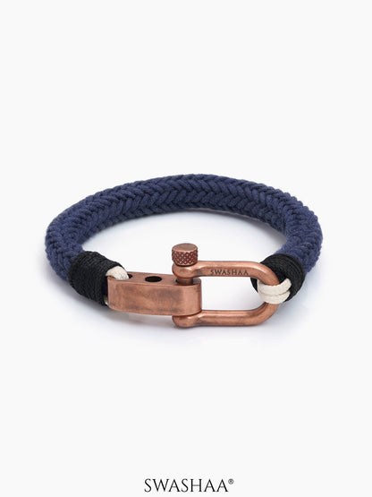 Rynor Braided Men’s Rope Bracelet Blue