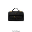 Saanvi Leather Sling Bag Black