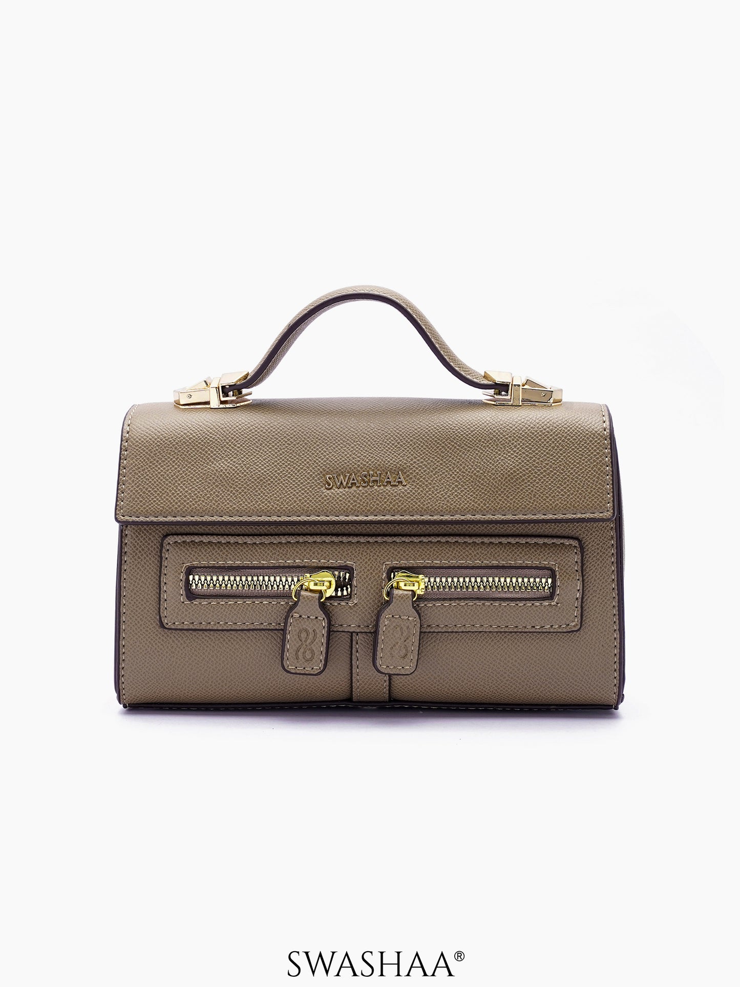 Saanvi Leather Sling Bag Natural Brown