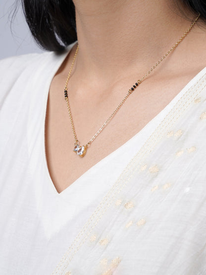Saanvi Solitaire 18K Gold Plated Mangalsutra