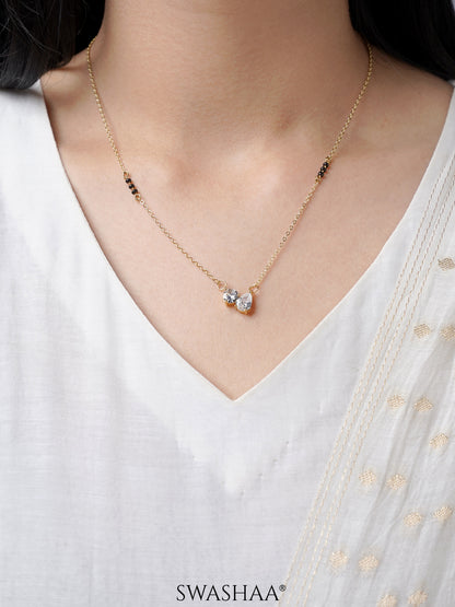 Saanvi Solitaire 18K Gold Plated Mangalsutra