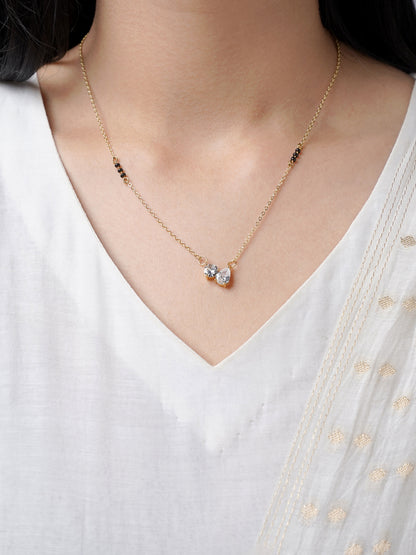 Saanvi Solitaire 18K Gold Plated Mangalsutra
