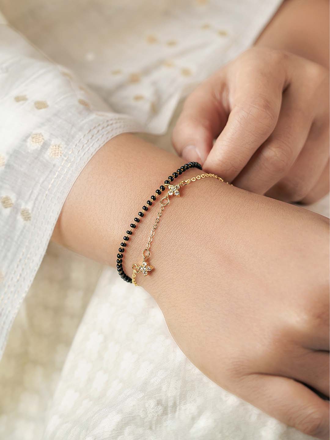 Saira 14K Gold Plated Mangalsutra Bracelet