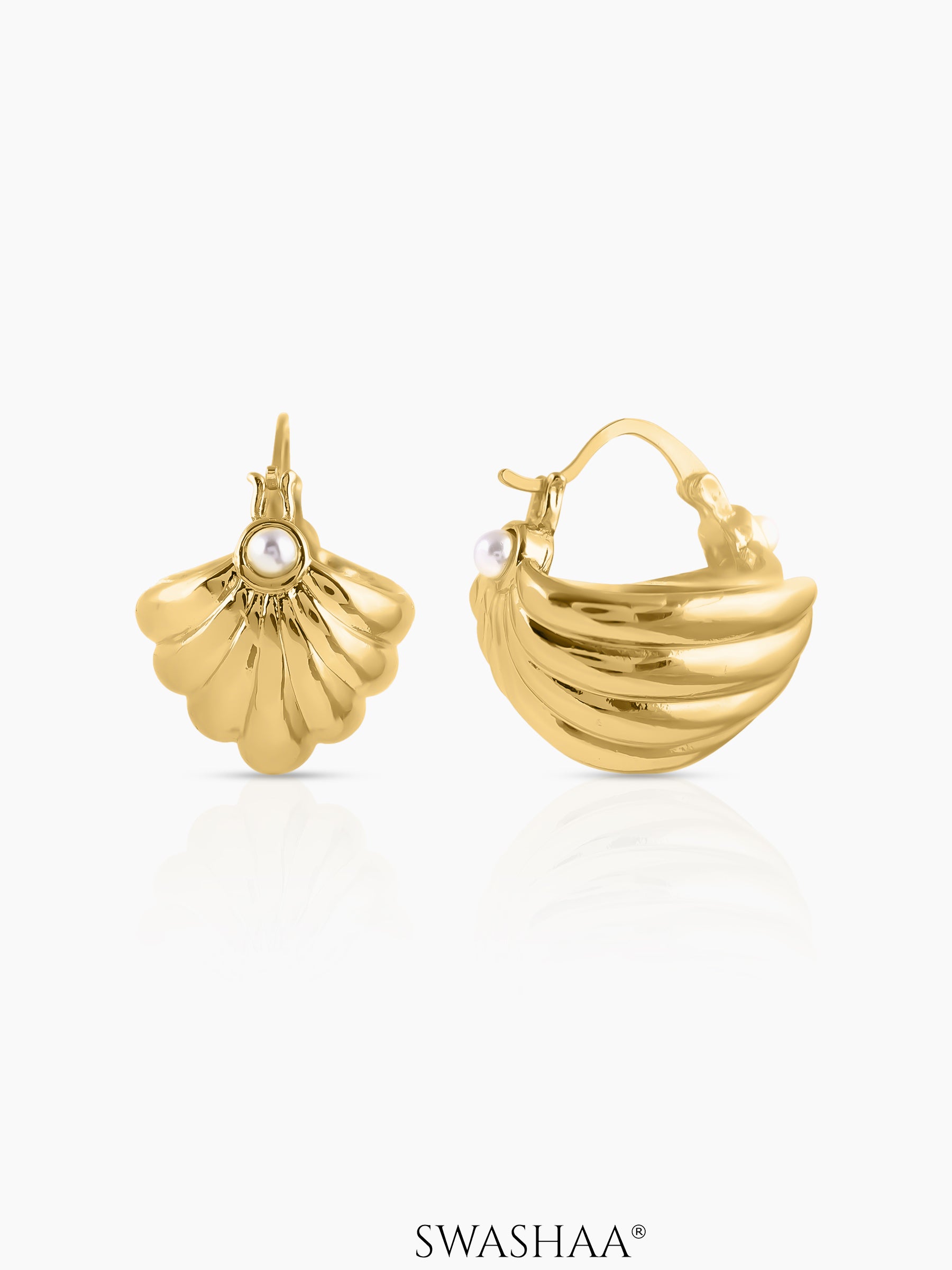 Salem 18K Gold Plated Hoop Earrings