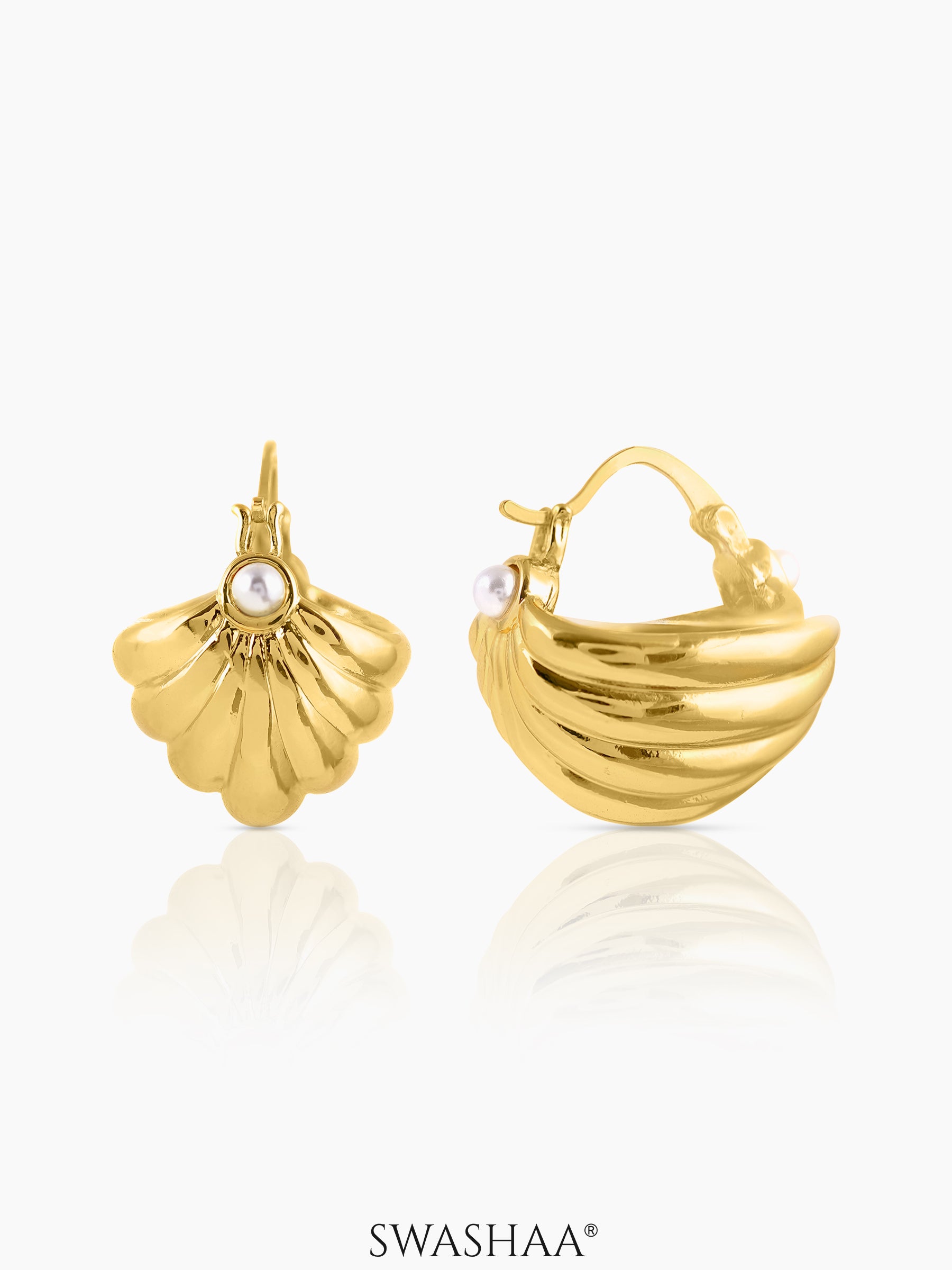 Salem 18K Gold Plated Hoop Earrings Gold