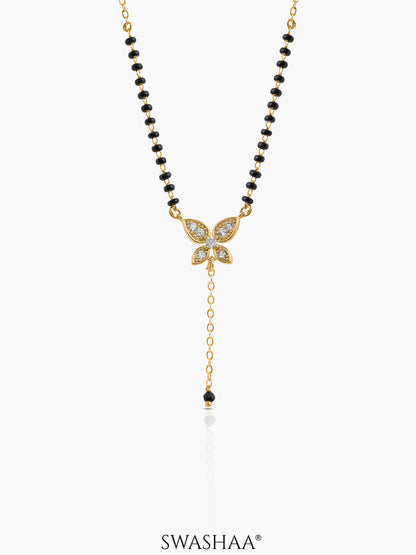 Samaira Butterfly Drop Mangalsutra 18K Gold Plated