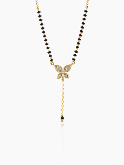 Samaira Butterfly Drop 18K Gold Plated Mangalsutra Gold
