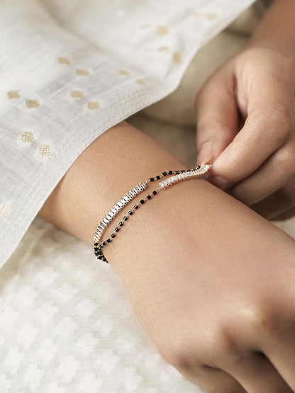 Samiha Baguette Diamond Mangalsutra Bracelet