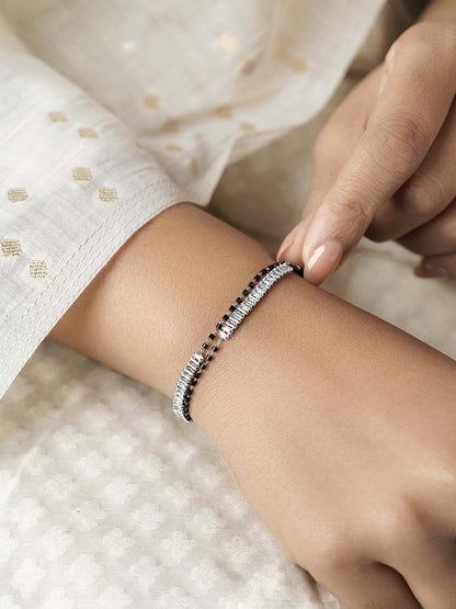 Samiha Baguette Diamond Mangalsutra Bracelet