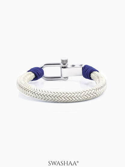Sanyon Men's Rope Bracelet Light Grey