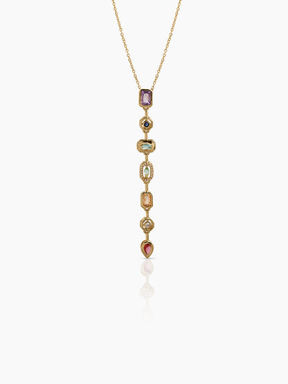 Sarelia 18K Gold Plated Multi Diamond Necklace Gold