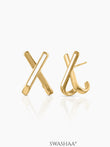 Sash 18K Gold Plated Earrings Gold