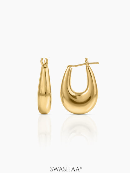Savannah 18K Gold Plated Hoop Earrings Gold