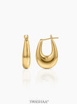 Savannah 18K Gold Plated Hoop Earrings Gold