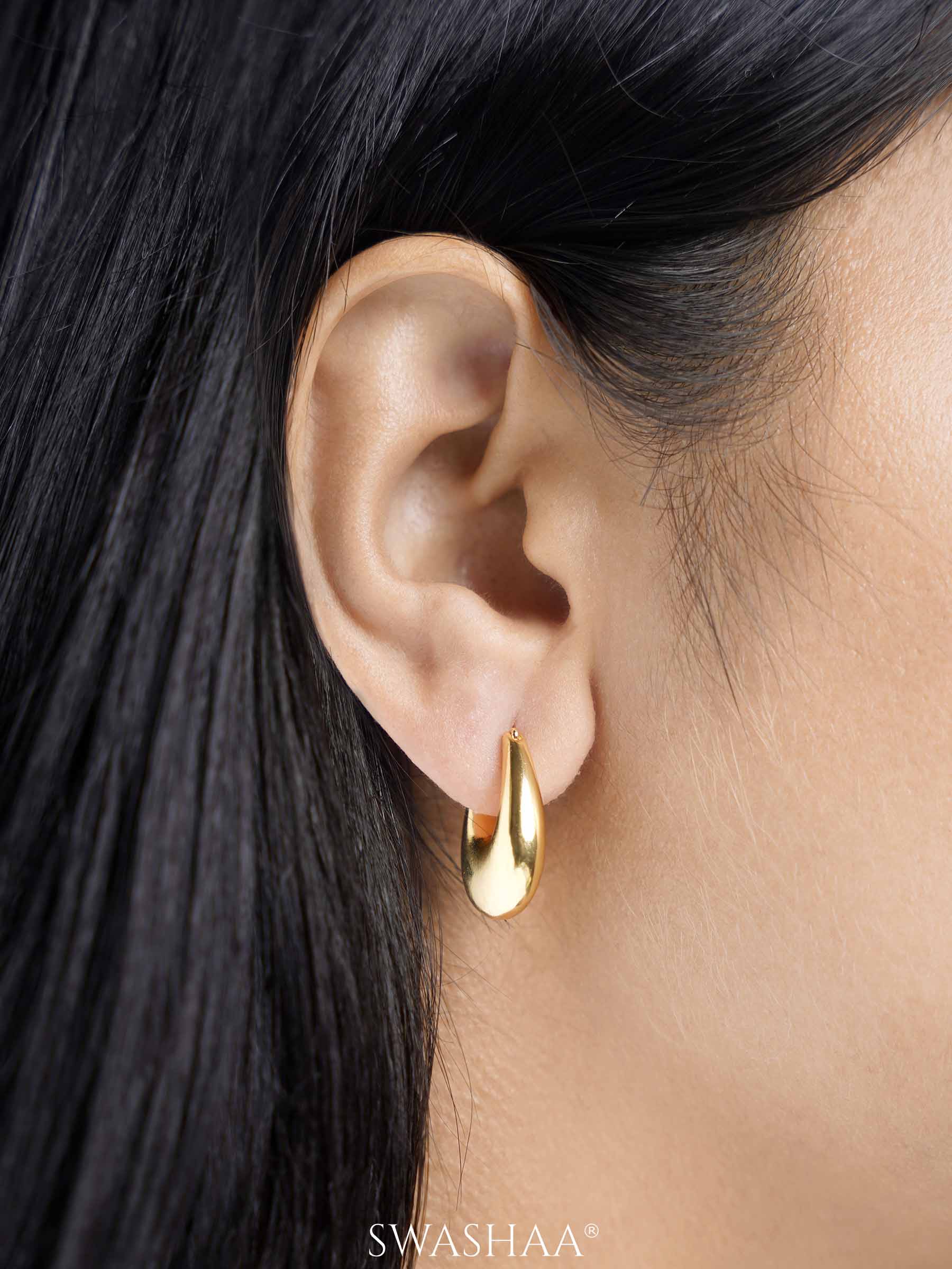 Savannah 18K Gold Plated Hoop Earrings