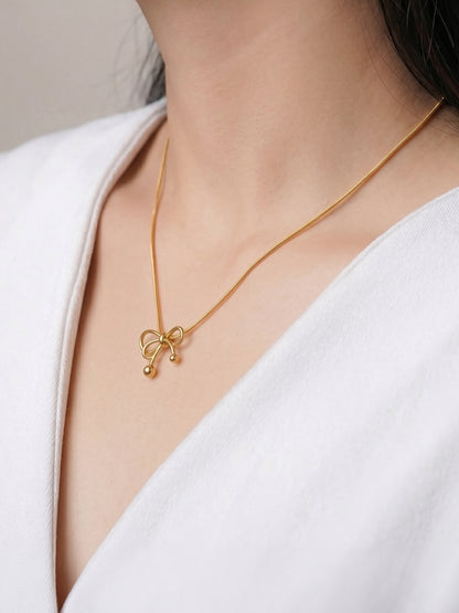 Selina Bow Charm Necklace