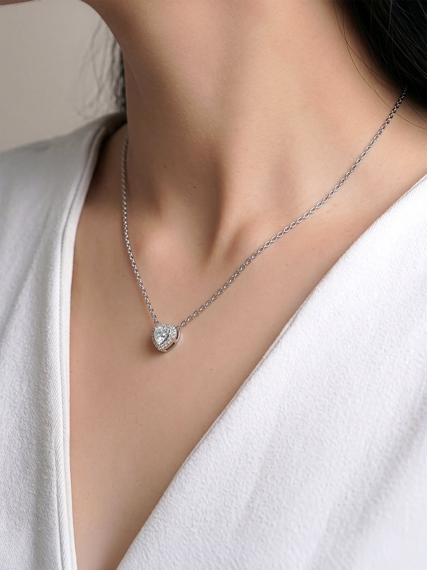 Selvara Heart Diamond Necklace