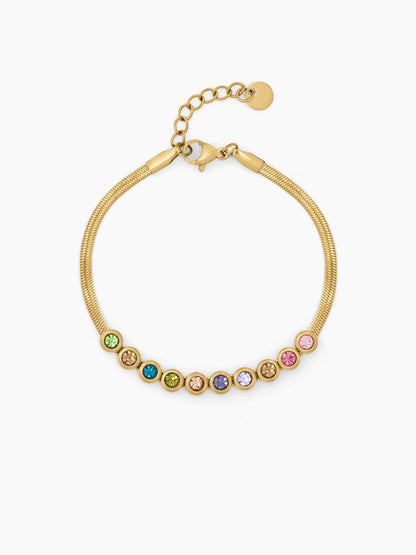 Senorita Multi Stone 18K Gold Plated Bracelet Gold