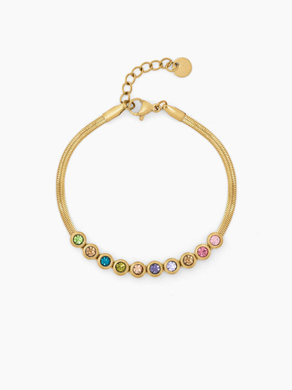 Senorita Multi Stone 18K Gold Plated Rakhi Gold