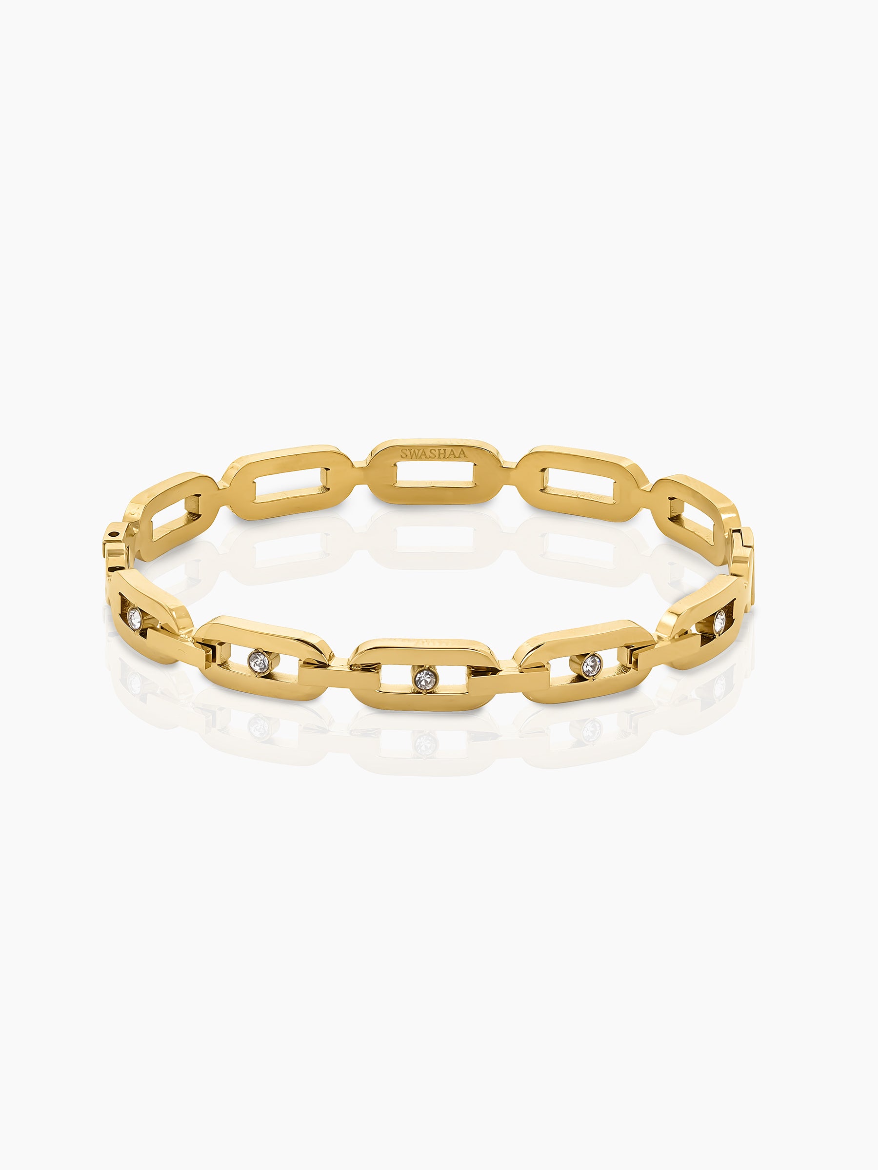Seraphina Diamond 18K Gold Plated Link Bracelet