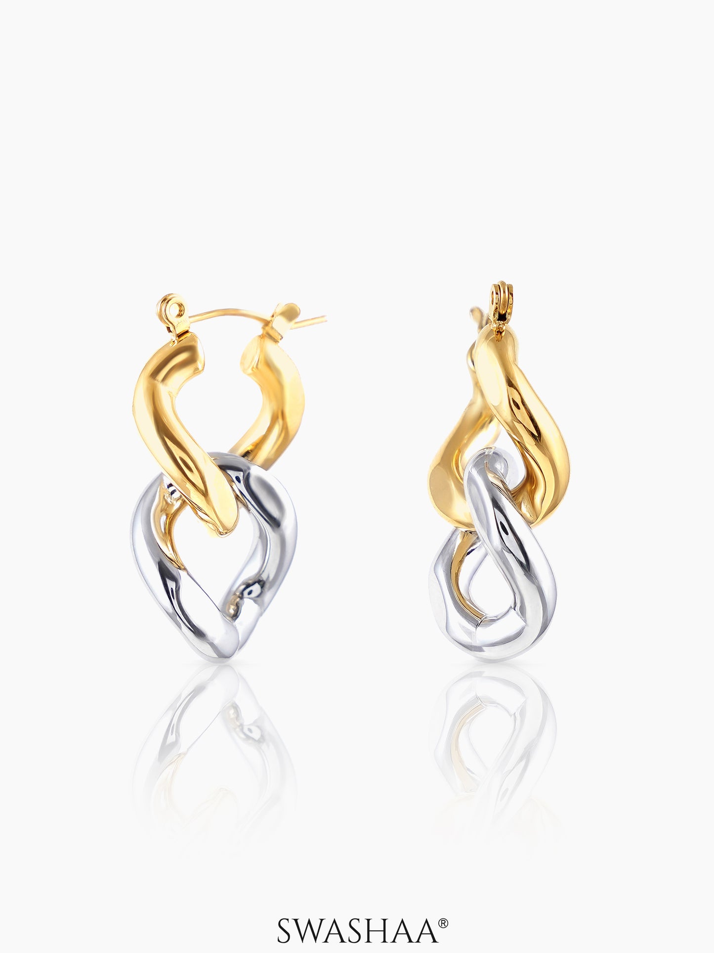 Seraphina Hoop Earrings 18K Gold-Silver