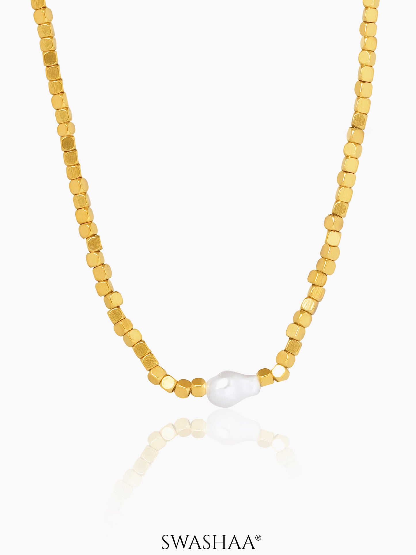 Shaaina 18K Gold Plated Choker Necklace Gold